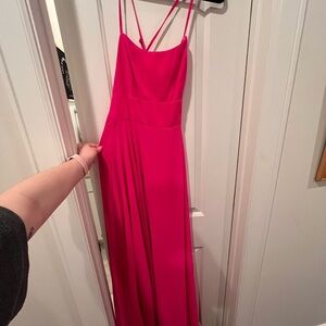 Lulu's Vibrant Pink Satin Dress